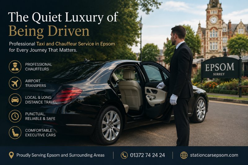 Luxury chauffeur service in Epsom